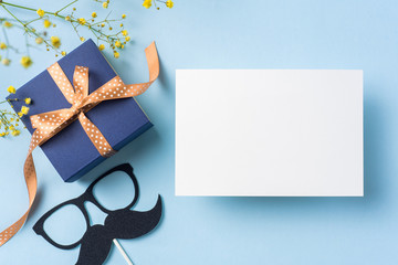 top view of fathers day concept with copy space