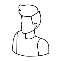 young and casual man character