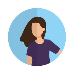 cute young woman avatar character