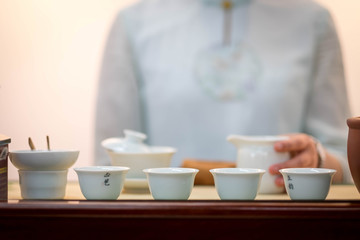 Chinese tea ceremony set the show for exchange student, It’s a ancient ceremony of China.