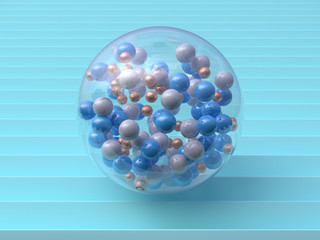 blue abstract steps/staircase scene gold white marble texture geometric shape 3d rendering