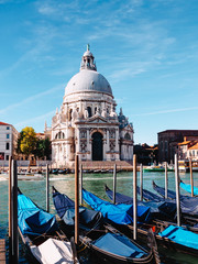 Fototapeta na wymiar Santa Maria della Salute and gondola, Venice