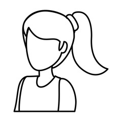 Obraz na płótnie Canvas cute young woman avatar character