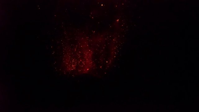 Chunks Of Lava Erupt From Crater Of Volcano At Night - 18