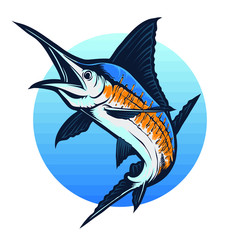 marlin fish vector 