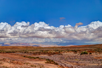 Scenery around Ait Benhaddou fortress in Morocco