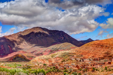 Landscapes of the High Atlas Mountain region of Morocco