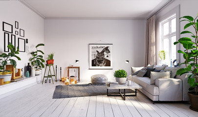 modern  living interior design.