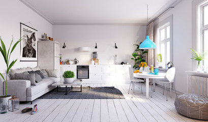modern  living interior design. - Powered by Adobe