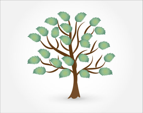 Logo vector tree ecology symbol icon
