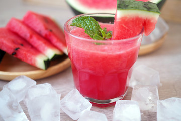 Cold and fresh Watermelon Smoothie