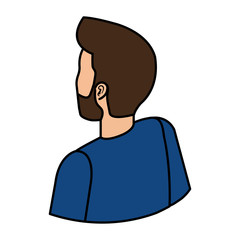 young man with beard back character