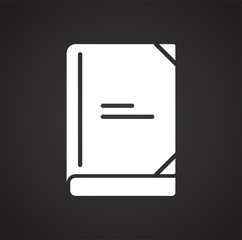 Writing related icon on background for graphic and web design. Simple illustration. Internet concept symbol for website button or mobile app.