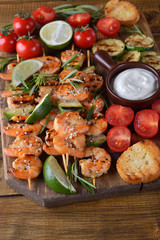 Shrimp kebabs