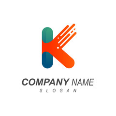 logo letter k, logo letter k,  icon speed +express delivery symbol, maximum speed icon