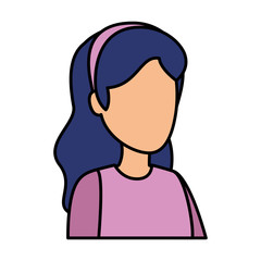 cute young woman avatar character
