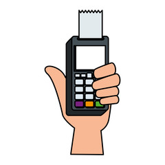 hand with voucher machine electronic commerce
