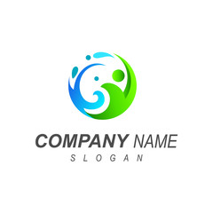 logo human, community logo or social gathering + fitness icon, family symbol, logo sport, charity icon