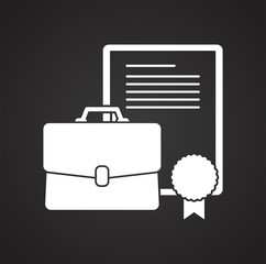 Business related icon on background for graphic and web design. Simple illustration. Internet concept symbol for website button or mobile app.