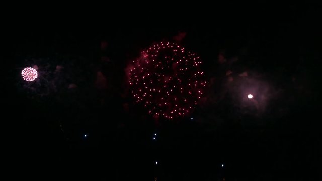 4K Fireworks on the sky display,Wonderful Firework background