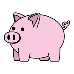 piggy savings financial isolated icon