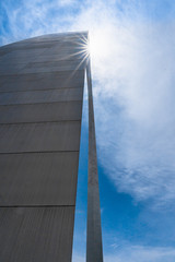 St Louis Arch and bright sun abstract