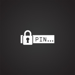 Password related icon on background for graphic and web design. Simple illustration. Internet concept symbol for website button or mobile app.