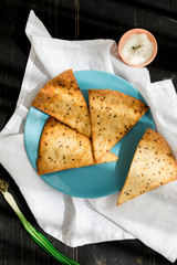 homemade healthy, tortillas, nachos, chips on table, homemade