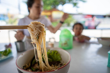 Delicious noodles soup for lunch