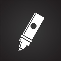 Writing related icon on background for graphic and web design. Simple illustration. Internet concept symbol for website button or mobile app.