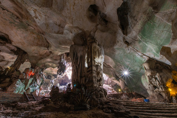 Dark Underground Pha-Veang Cave, Lamphun ,thailand