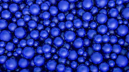 Abstract three-dimensional background of blue spheres with texture. 3d render