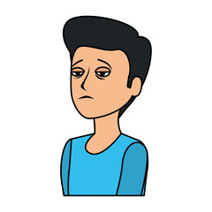 young man avatar character vector illustration