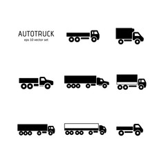Truck - vector icon set.