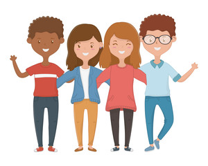 Obraz premium Girls and Boys Friendship design