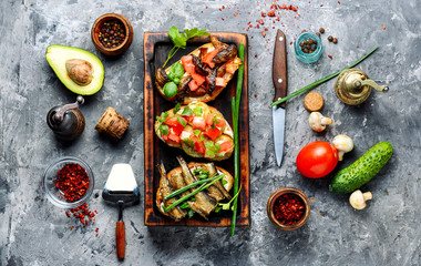 Traditional italian bruschetta