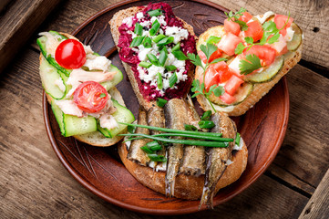 Traditional italian bruschetta