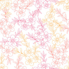 Fototapeta na wymiar Manuka flower graphic color seamless pattern background sketch illustration vector