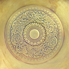 old brass plate