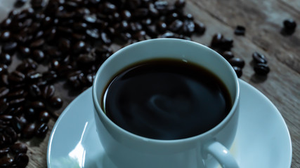 Hot coffee in the morning