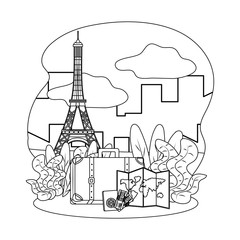 Eiffel tower of Paris design