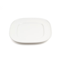 white ceramic square plate tableware