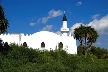 View of the King Abdul Aziz Al Saud Mosque (Mezquita del Rey Abdul Aziz Al Saud), Marbella, Spain.