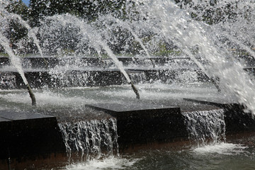 Brunnen im Park „Planten un Blomen“ in Hamburg. Deutschland
