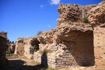 thermes romains en ruine à Carthage