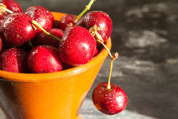 close-up cherry bowl