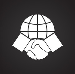 Business related icon on background for graphic and web design. Simple illustration. Internet concept symbol for website button or mobile app.