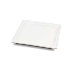 white ceramic square plate tableware
