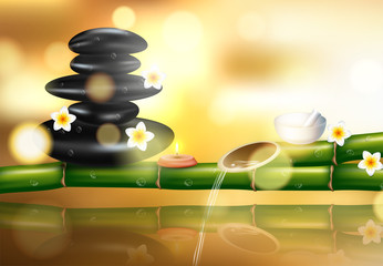 Spa concept background, healthcare and beauty, vector illustration