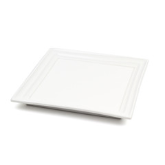white ceramic square plate tableware
